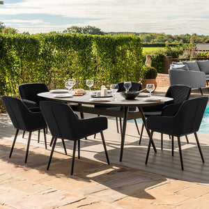 Maze Zest 6 Seater Oval Outdoor Fabric Dining Set