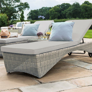 Maze Rattan Oxford Sun Lounger Set with Side Table