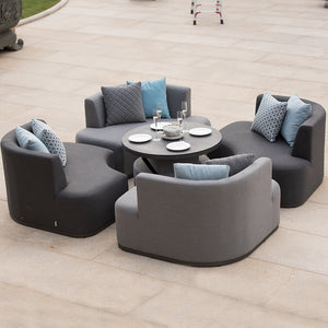 Maze Lounge Outdoor Fabric Snug With Rising Table