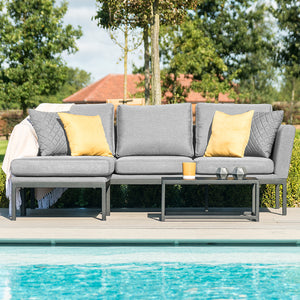 Maze Pulse 3 Seater Outdoor Fabric Chaise Sofa Set