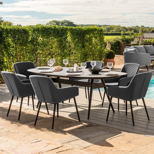 Maze Zest 6 Seater Oval Outdoor Fabric Dining Set